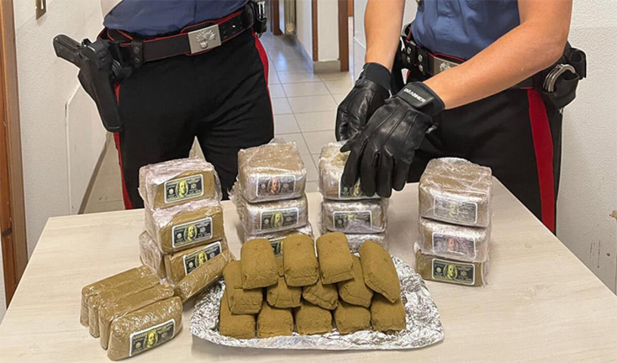 Sequestrati dai Carabinieri di Anzio 6 chili e mezzo di hashish. Due arresti. La “droga dei falò” era destinata al mercato del litorale Sud. - 