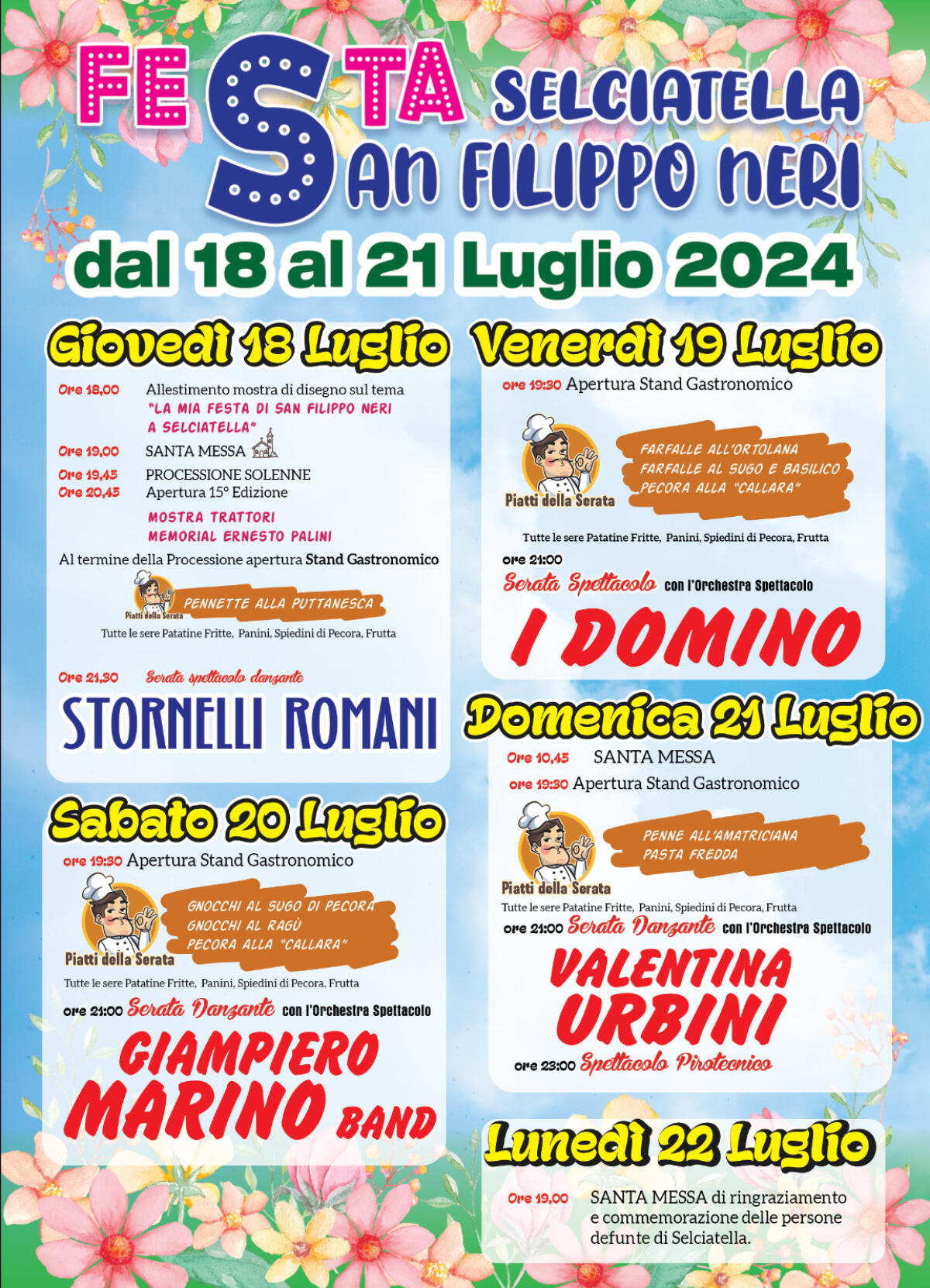 Questo fine settimana festa al quartiere Selciatella di Aprilia, in onore di San Filippo Neri. - 