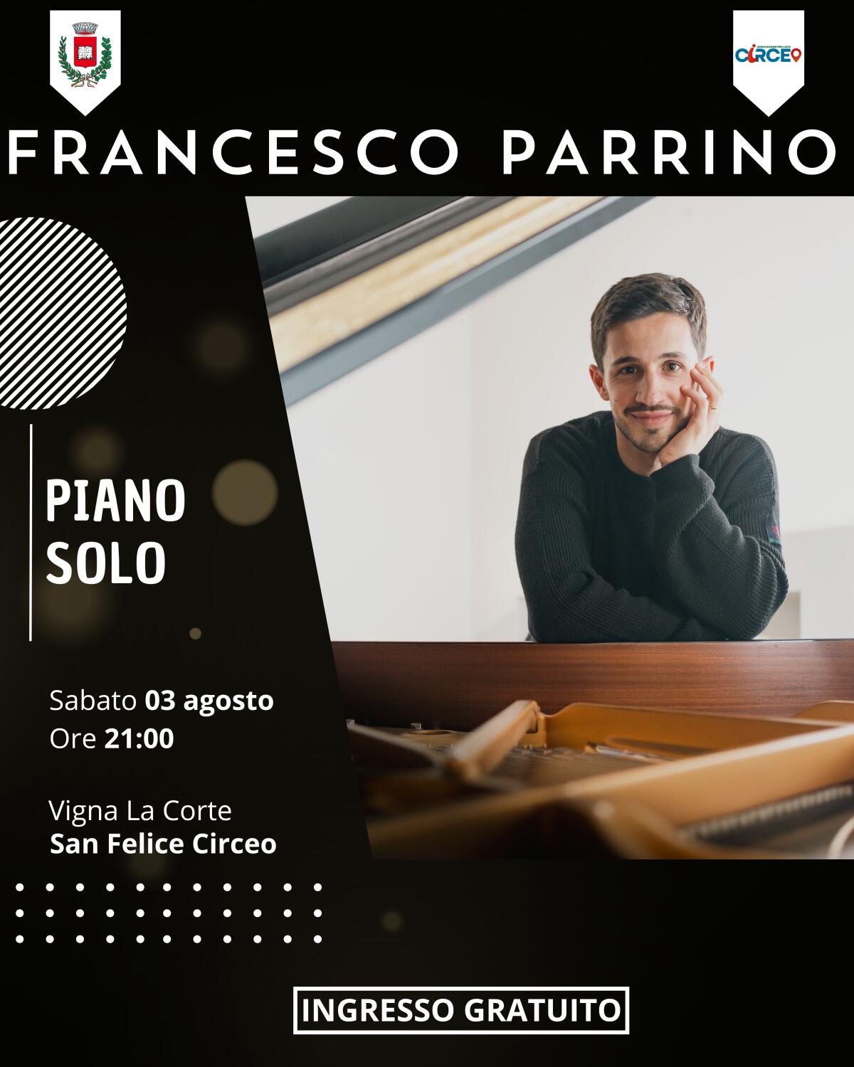 A San Felice Circeo il concerto del pianista Francesco Parrino - 