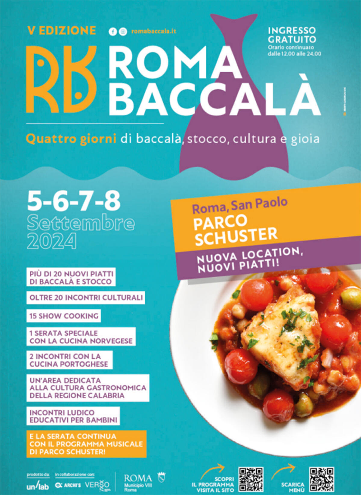 Roma Baccalà 2024 approda a Parco Schuster con tante novità - 