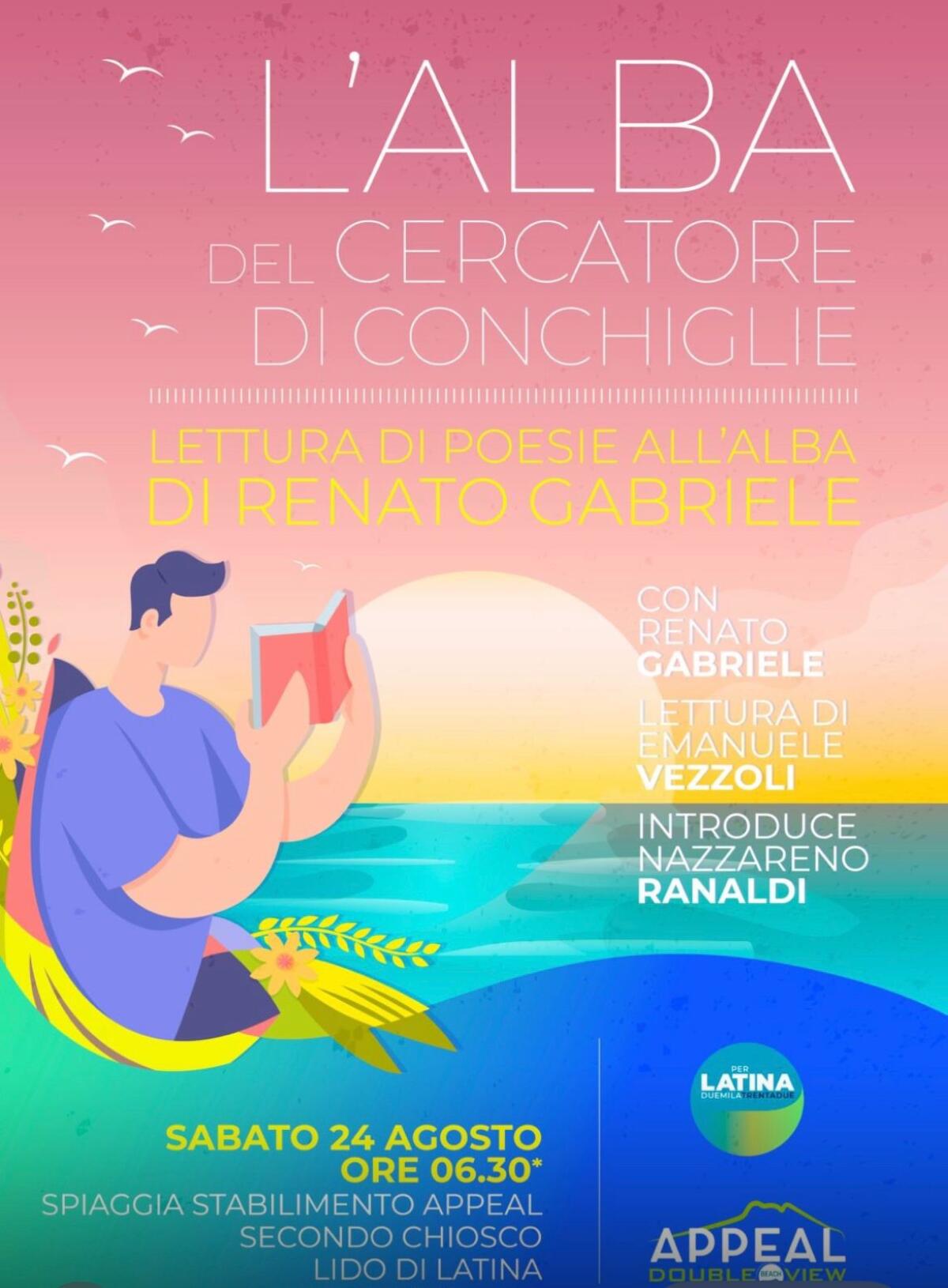 “L’Alba del Cercatore di conchiglie”: letture all’alba sul Lungomare di Latina. - 