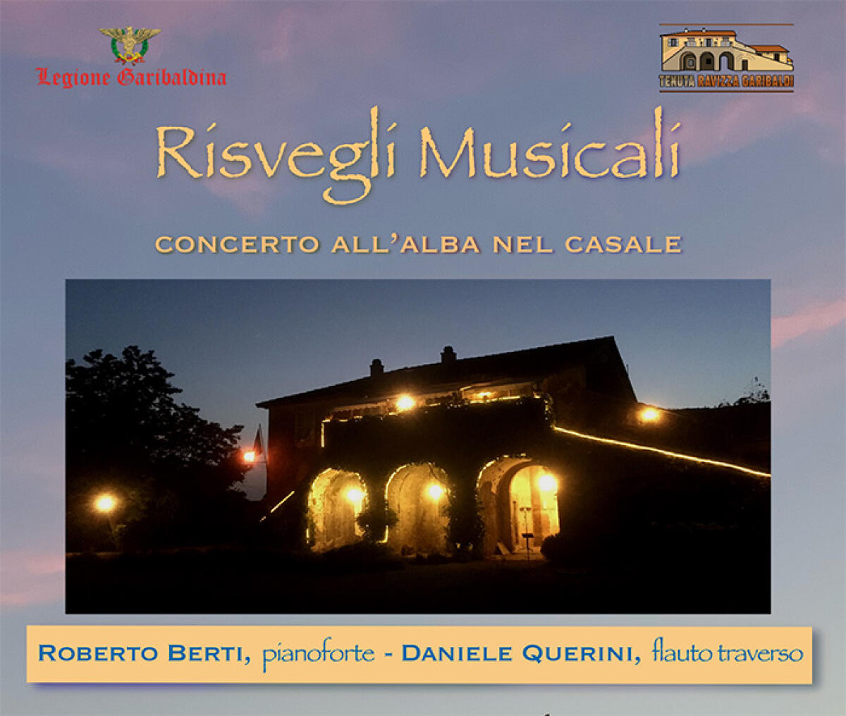 APRILIA - “Risvegli Musicali – concerto all’alba nel casale”. L’evento il 15 settembre alla Tenuta Ravizza Garibaldi. - 