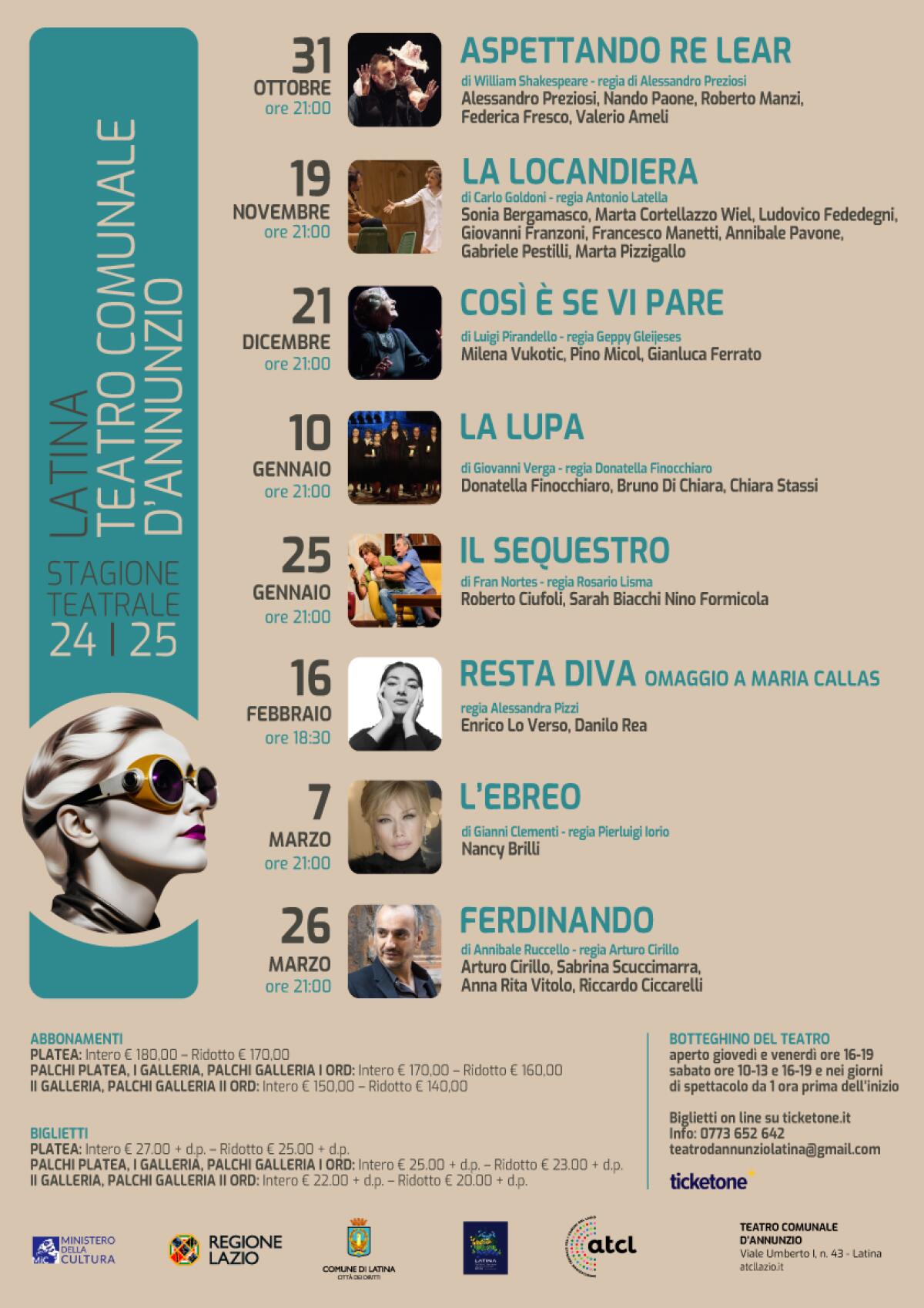 Presentata la stagione del Teatro D'Annunzio di Latina: il sipario si alza con Alessandro Preziosi - 