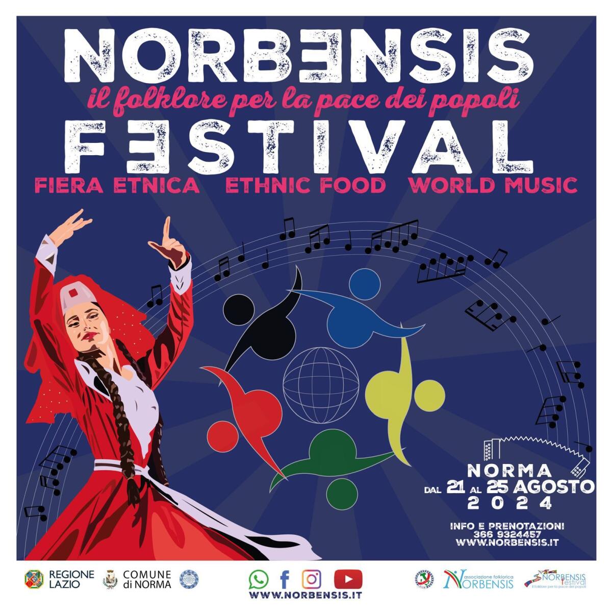“NORBENSISfestival – il folklore per la pace dei popoli”, dal 21 al 25 agosto - 