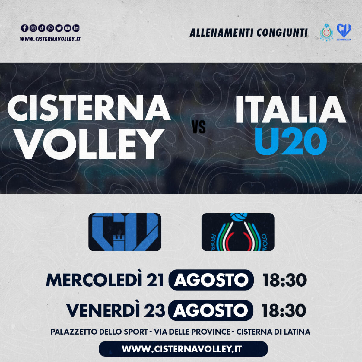 Pallavolo di Superlega, primi allenamenti congiunti per il Cisterna Volley con l’Italia U20 di coach Zanin. - 