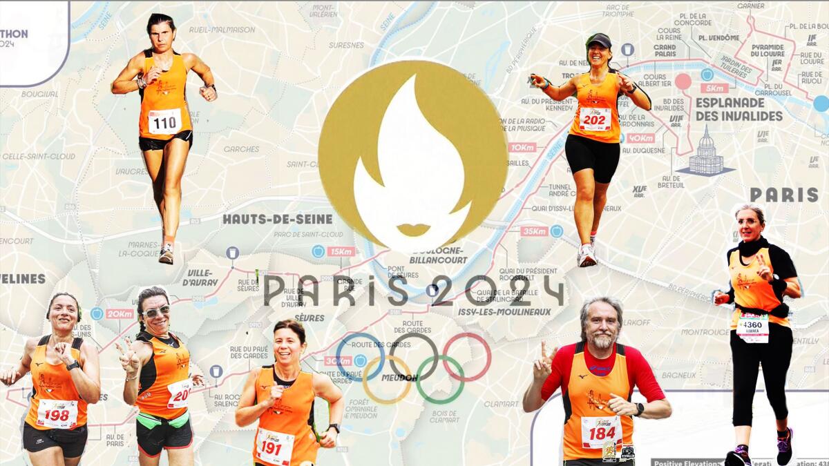 Sette runner pontini alla Paris Marathon Pour Tous 2024 - 
