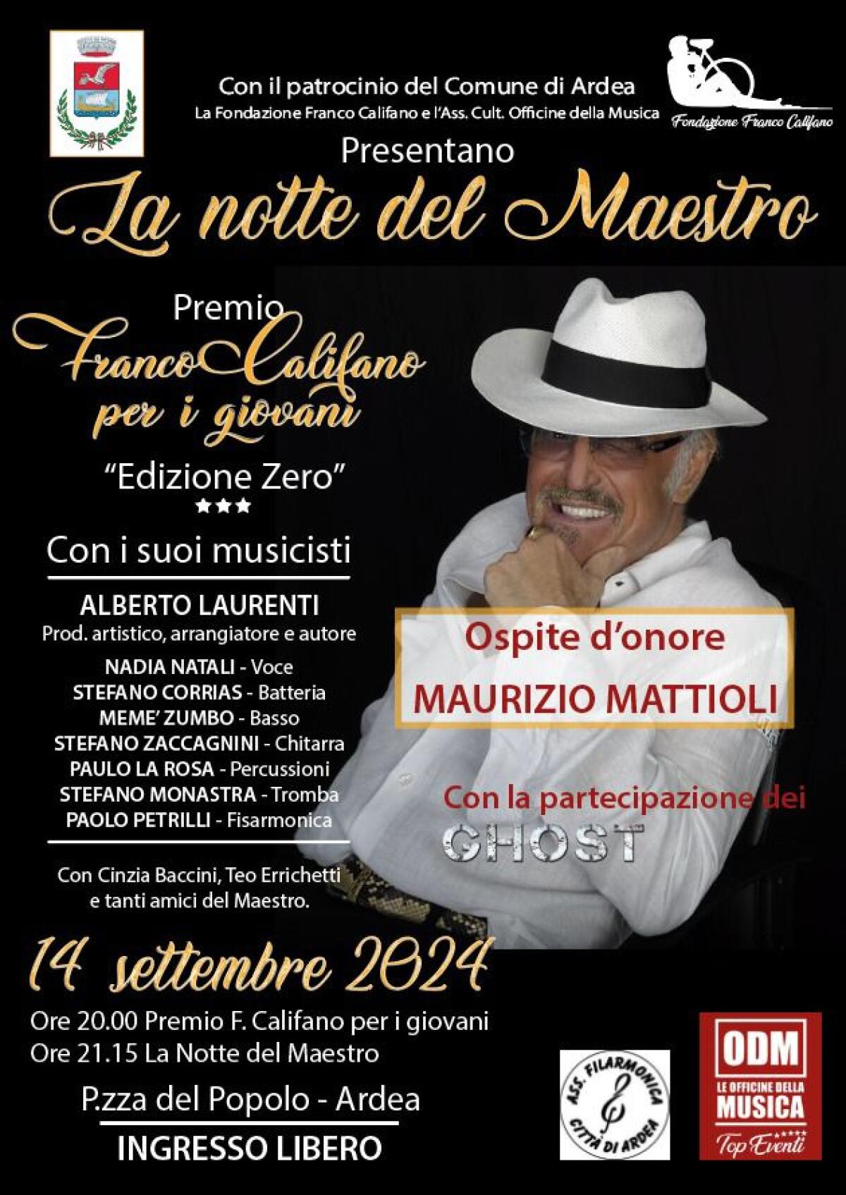 Le Città di Roma ed Ardea festeggiano Franco Califano. - 