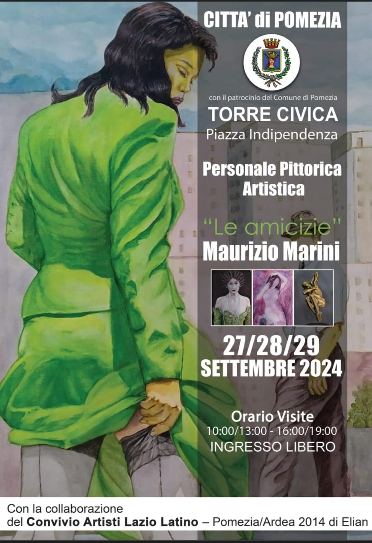 “Le amicizie”. Alla Torre Civica di Pomezia la mostra personale di Maurizio Marini. - 