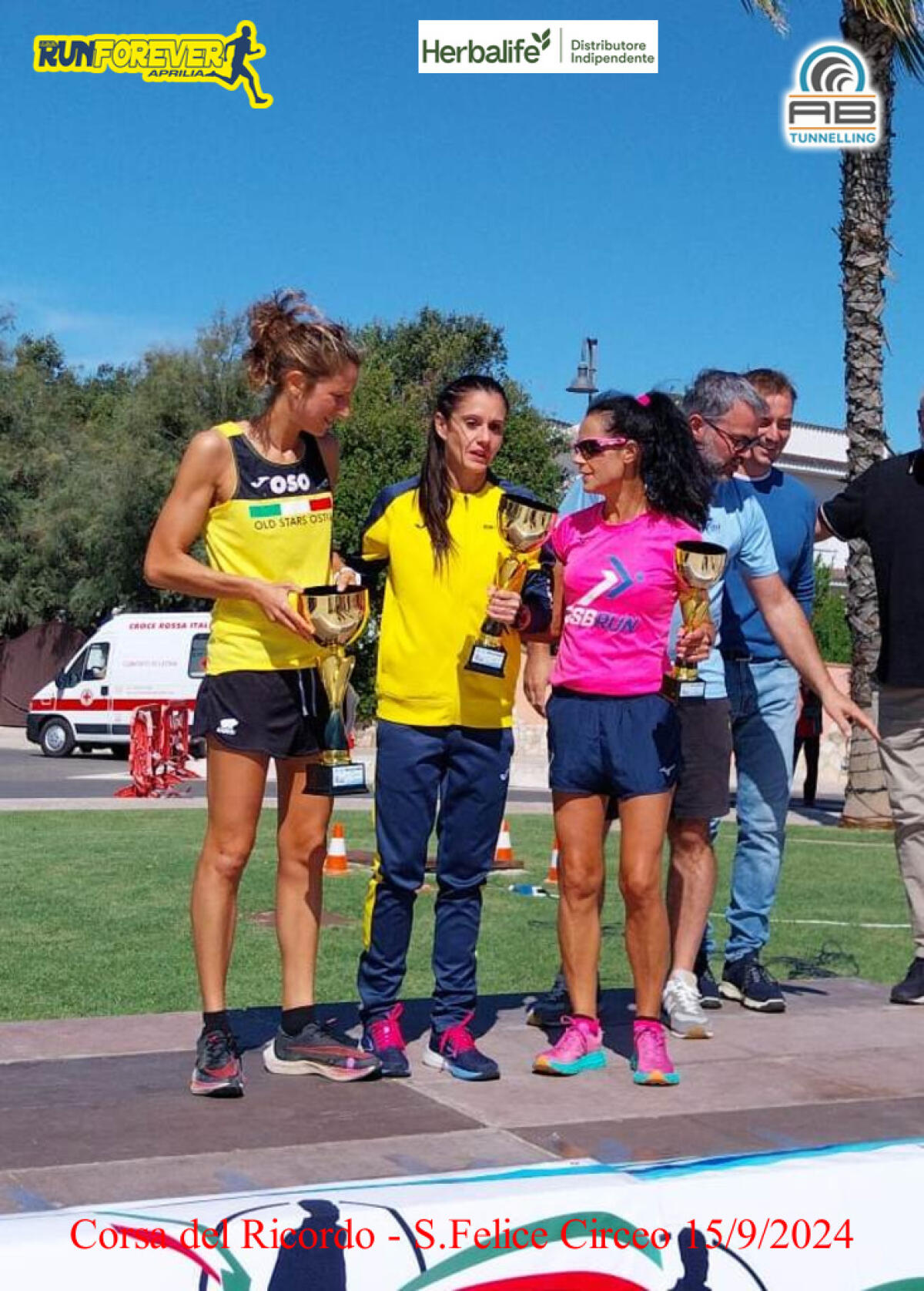 Emanuele Battaglia e Pamela Gabrielli della Runforever Aprilia al secondo posto alla “Corsa del Ricordo a San Felice Circeo - 