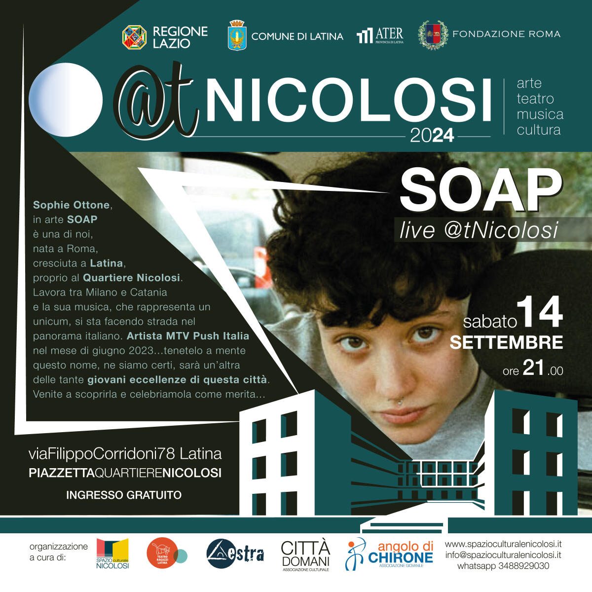 “@tNicolosi 2024”: nella piazzetta del popoloso quartiere di Latina i concerti della “Jazz Combo Beat” e di “Soap”. - 