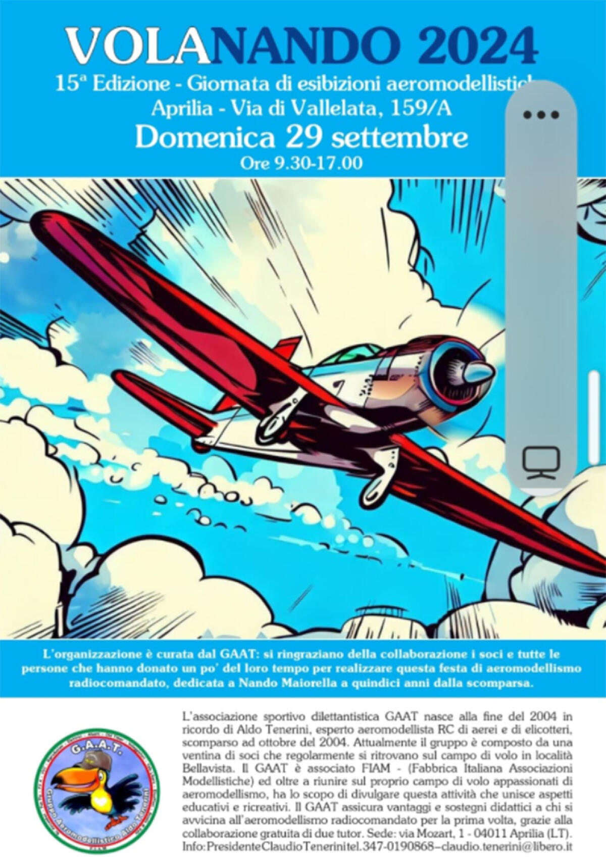Giornata dedicata all’aeromodellismo radiocomandato ad Aprilia in memoria di Nando Maiorella - 