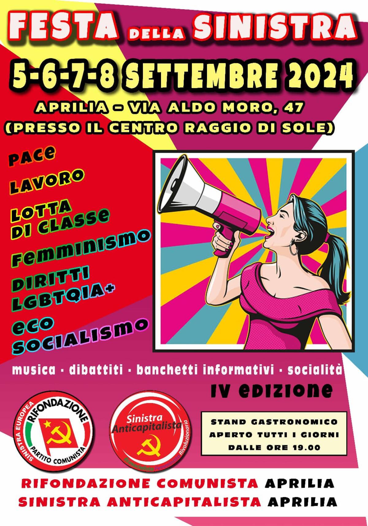 “Festa della Sinistra” ad Aprilia per l’intero fine settimana. Il programma. - 