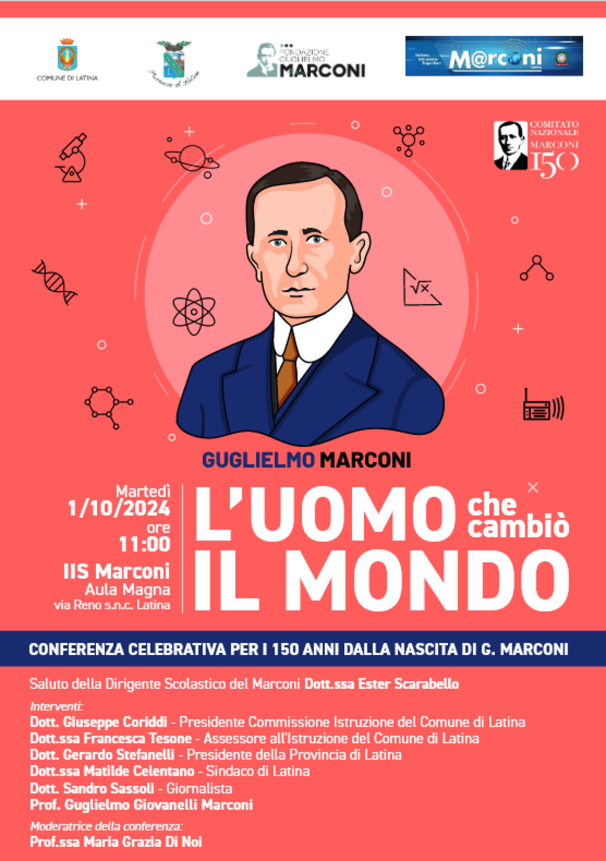 150 anni della nascita di Guglielmo Marconi, a Latina una conferenza celebrativa - 