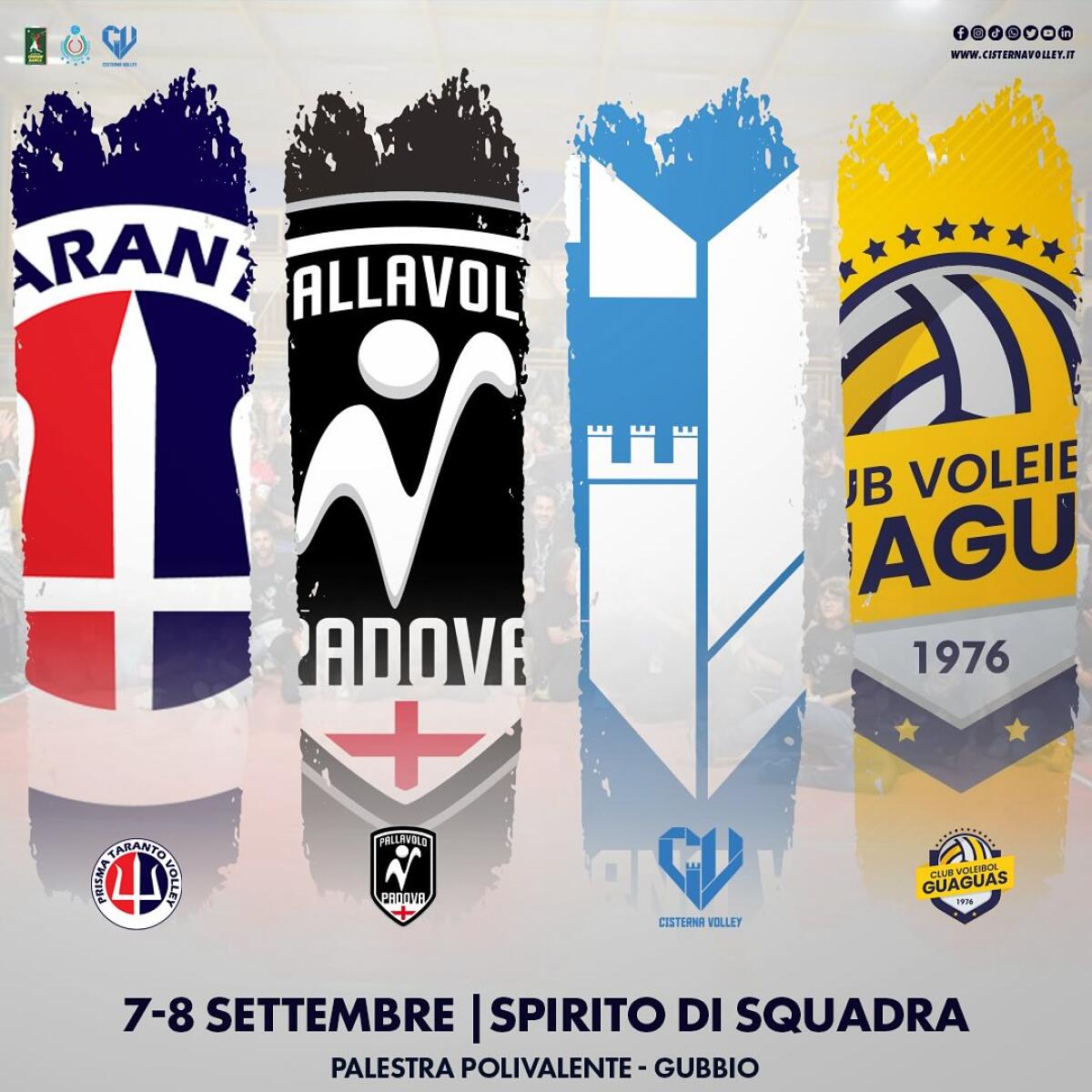 Il Cisterna Volley questo fine settimana a Gubbio per il quadrangolare di beneficienza “Spirito di Squadra”. - 