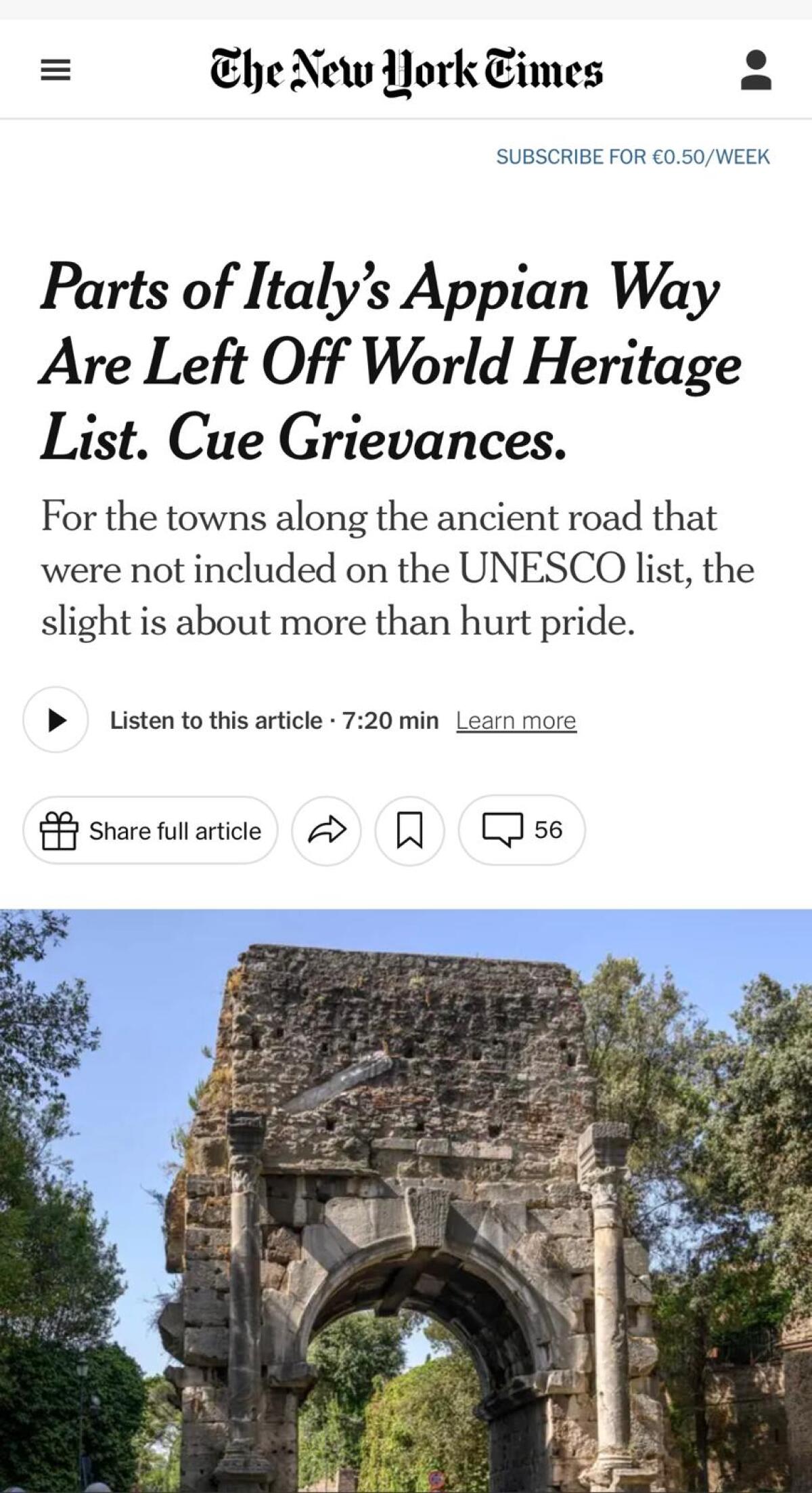 Appia Regina Viarum a Patrimonio UNESCO, fa il giro del mondo la notizia dell'esclusione di alcuni comuni pontini - 