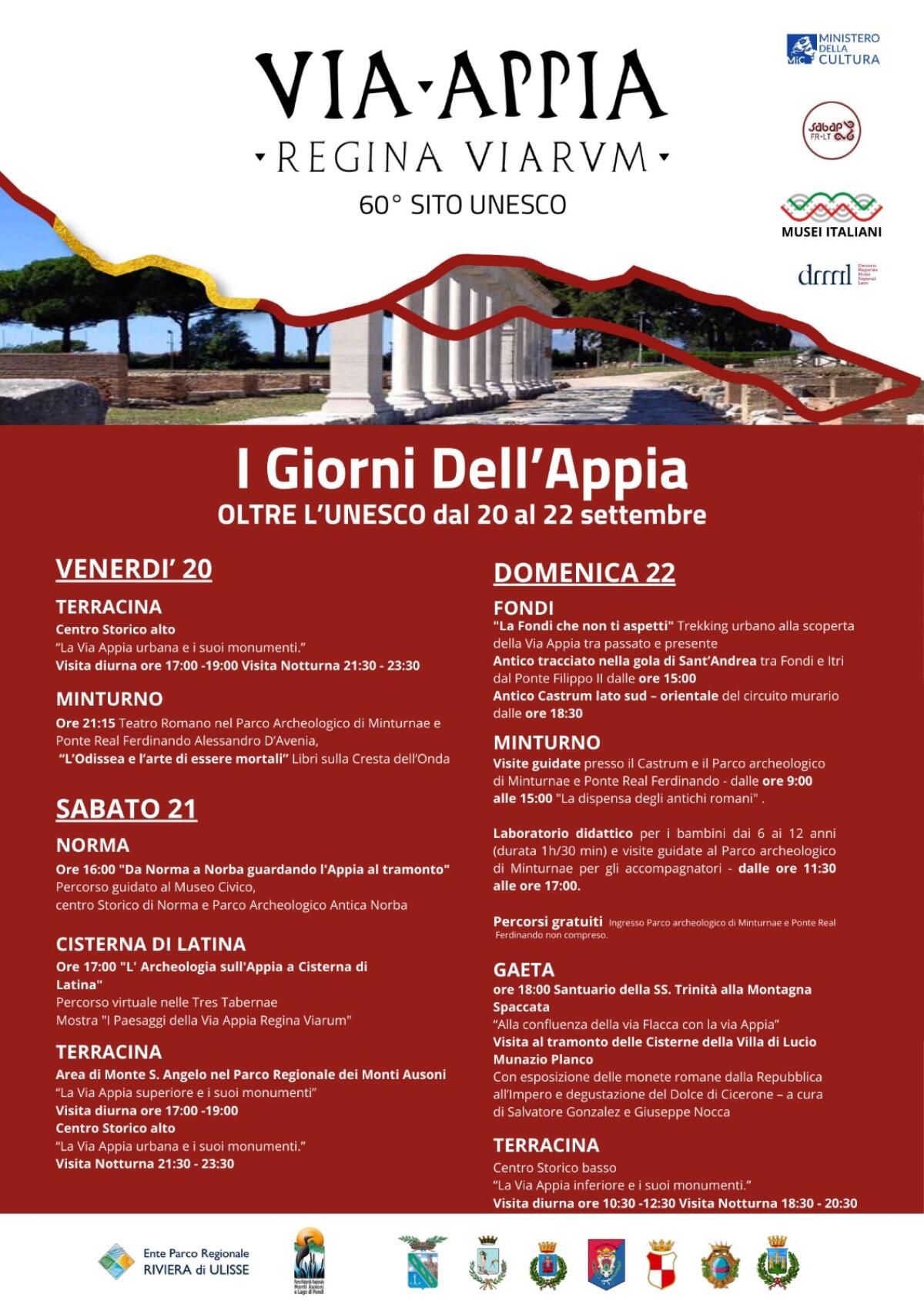 “I Giorni dell'Appia. Oltre l'Unesco”: l’iniziativa della Provincia di Latina per promuovere la Via Appia Regina Viarum. - 