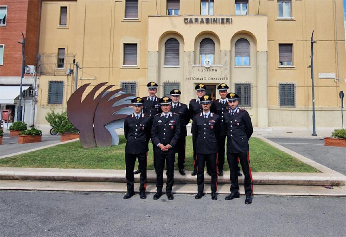 Il Comandante Provinciale dei Carabinieri di Latina accoglie 7 nuovi Marescialli. - 