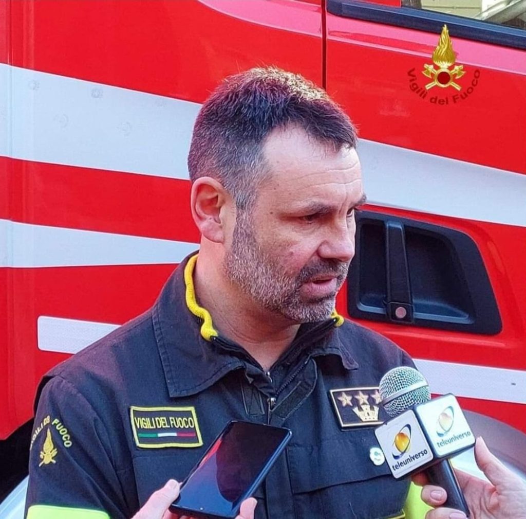 il Comandante dei Vigili del fuoco di Latina, l'ingegner Luigi Capobianco