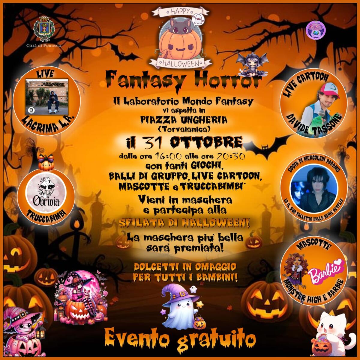 Halloween, festa “Fantasy Horror” questo pomeriggio a Torvaianica. - 