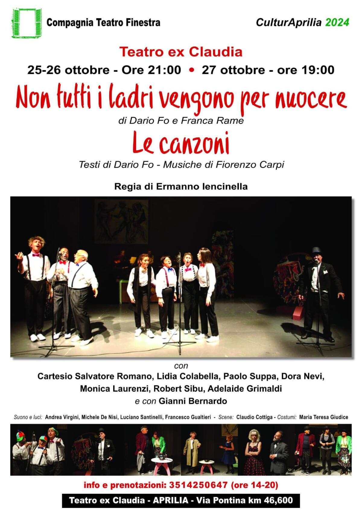 La Compagnia Teatro Finestra di Aprilia in scena nel weekend con “Non tutti i ladri vengono per nuocere”. - 
