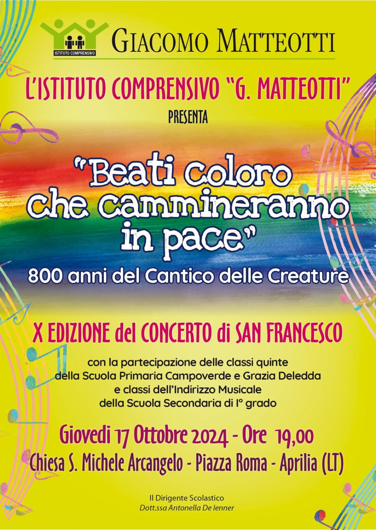 Un concerto per San Francesco con l'Istituto Matteotti di Aprilia - 