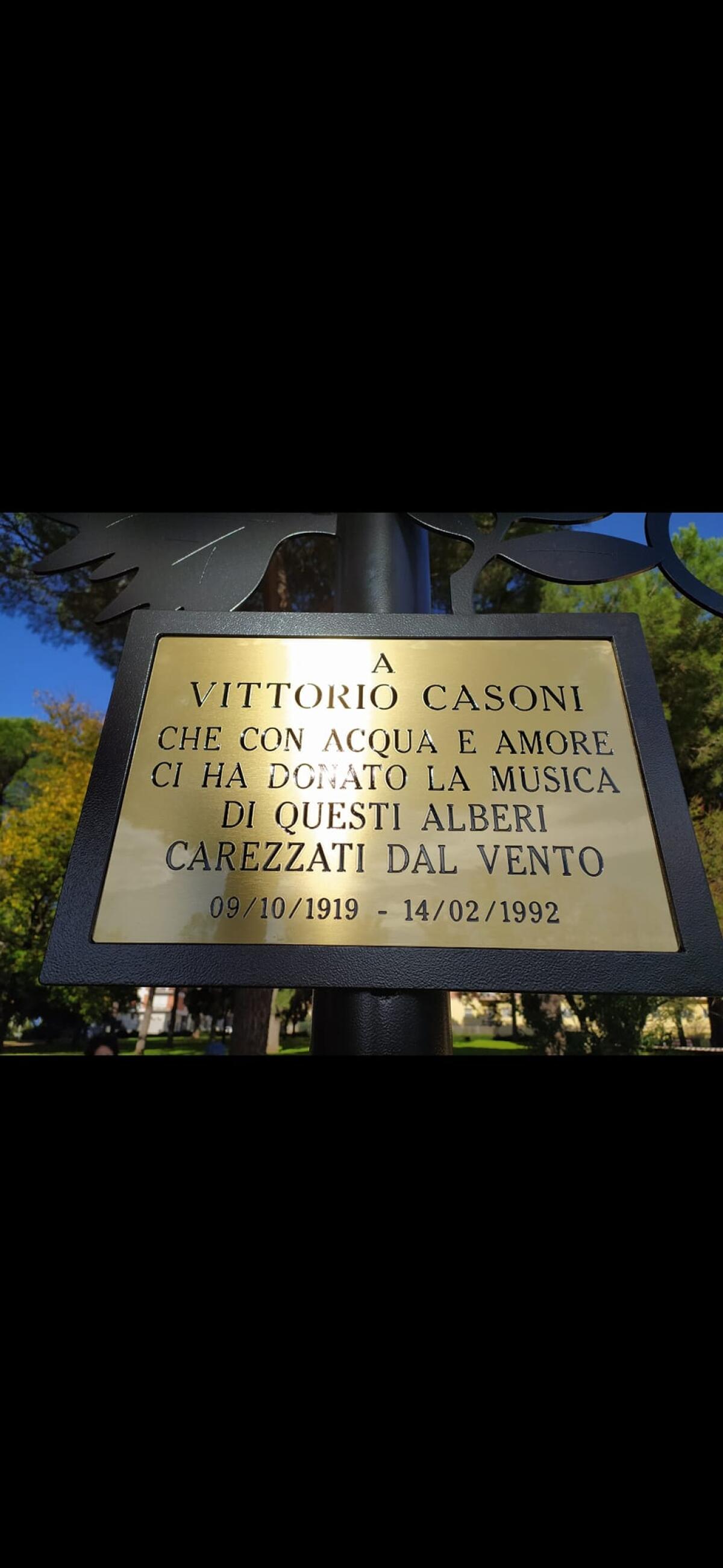 Aprilia - Sparita la targa dedicata a Vittorio Casoni: "Atto inspiegabile" - 