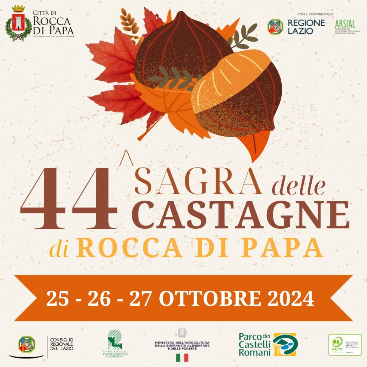 Questo fine settimana a Rocca di Papa la 44esima Sagra delle Castagne. Il programma. - 