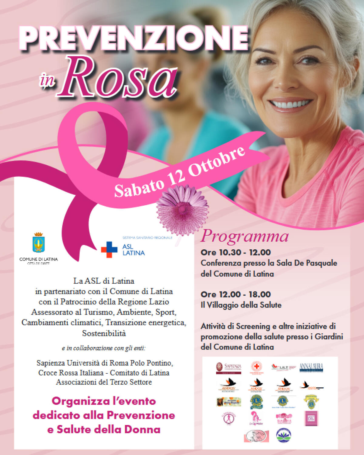 "Prevenzione in Rosa", a Latina il 12 ottobre una conferenza e gli screening - 
