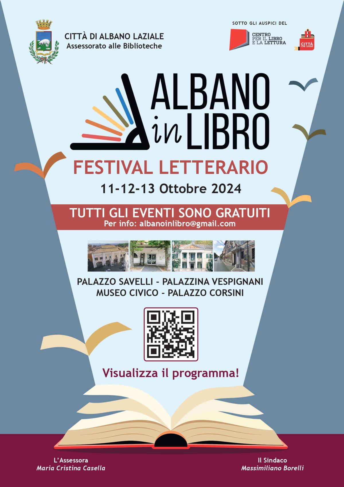 Dall’11 al 13 Ottobre la terza edizione del “Festival Letterario Albano”. - 