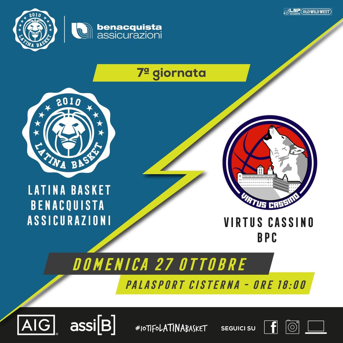 Basket B Nazionale: il Latina questa domenica attende al PalaSport di Cisterna la Virtus Cassino. - 