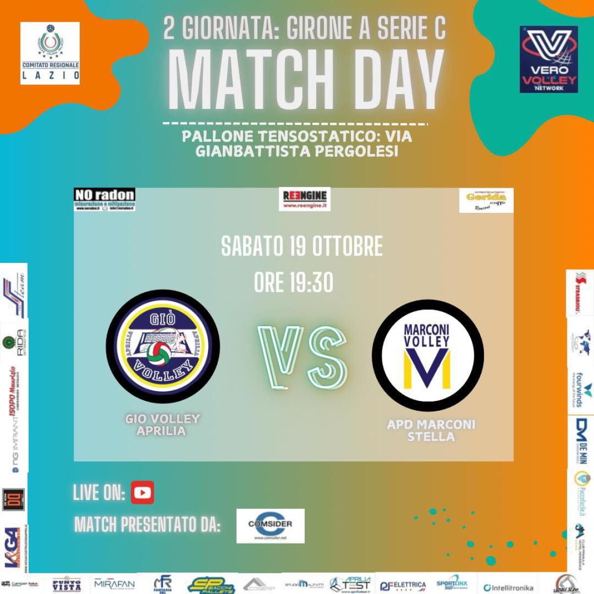 Pallavolo femminile, serie C: la Giovolley Aprilia attende l’APD Marconi Stella. - 