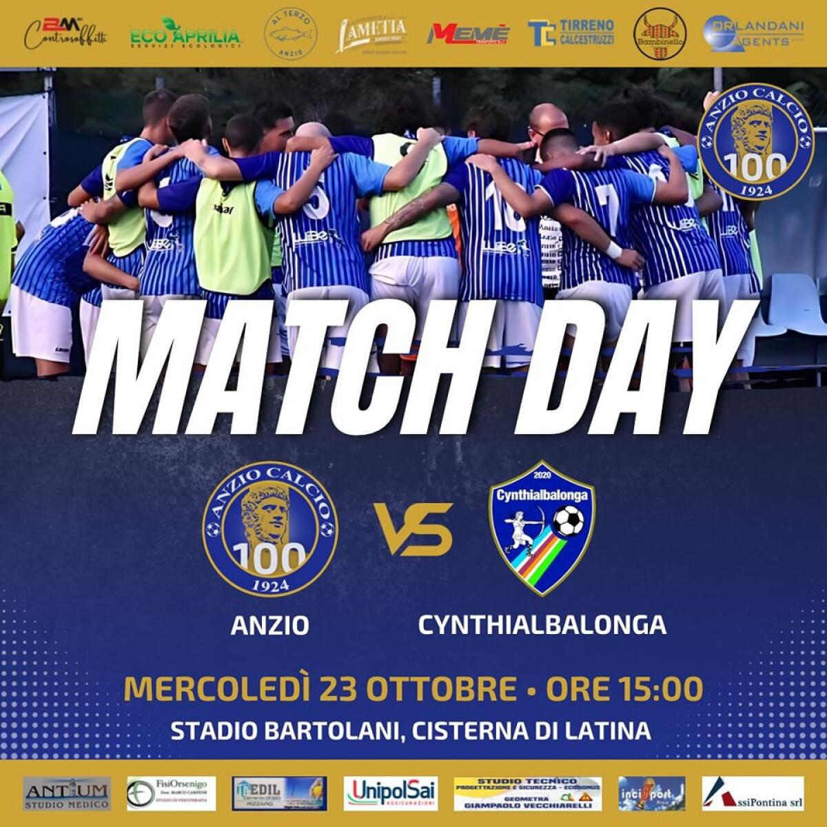 Calcio di serie D, oggi il primo turno infrasettimanale. La capolista Anzio attende la Cynthialbalonga. Il Terracina gioca a Guidonia. - 