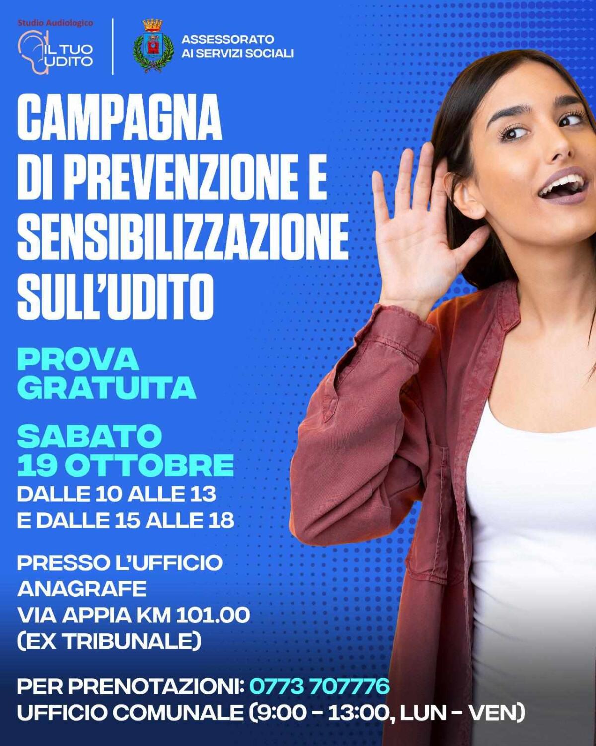 A Terracina questo sabato una giornata per la prevenzione dei disturbi uditivi con visite gratuite. - 