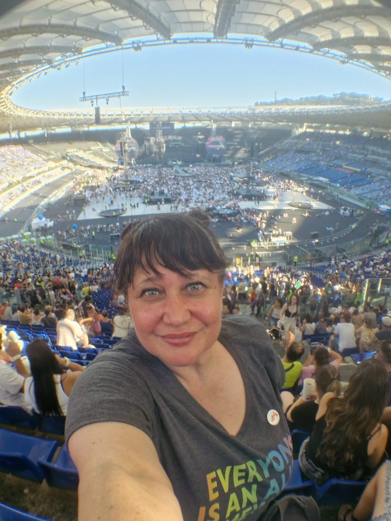 Monia ad un concerto dei Coldplay