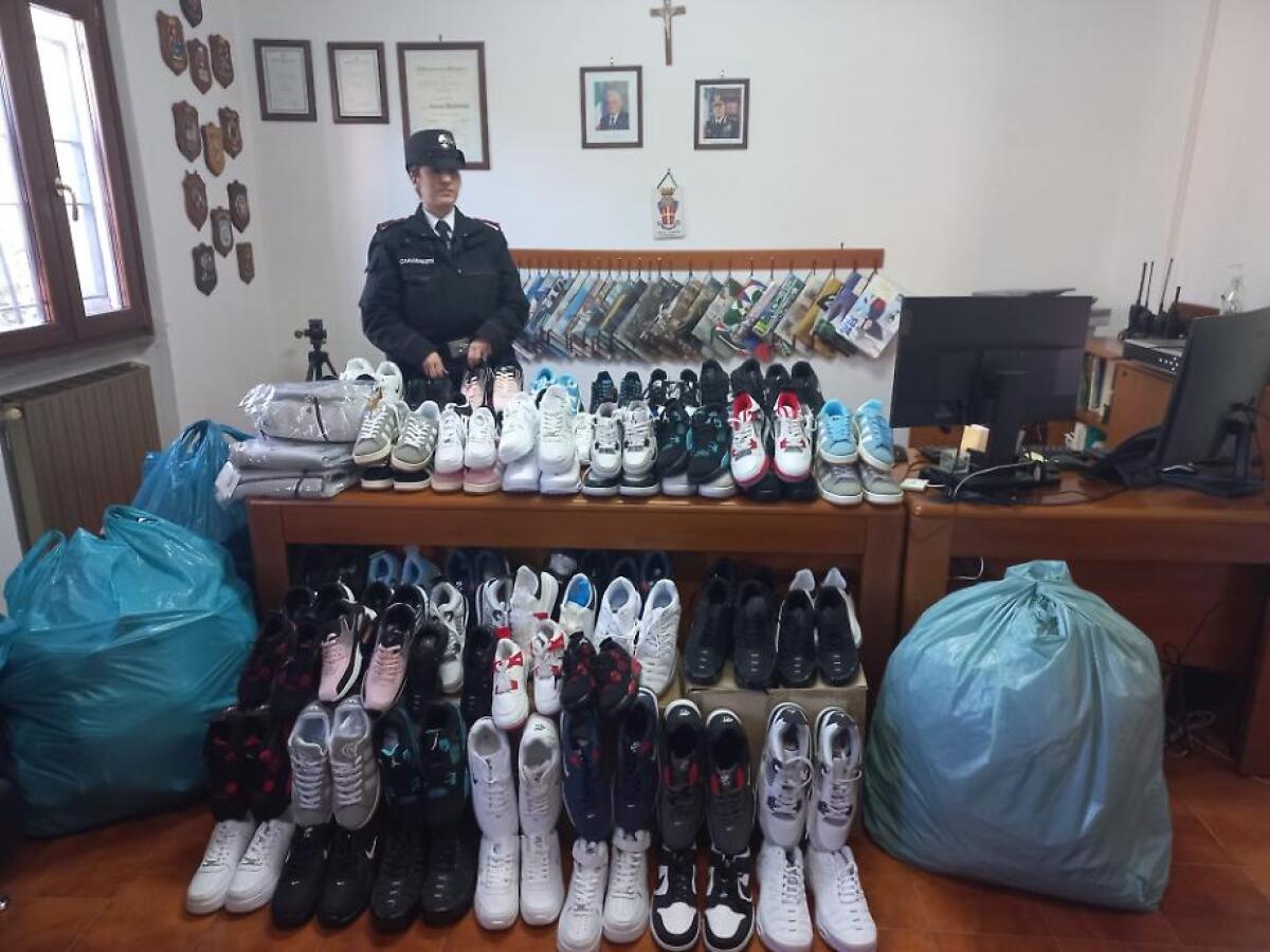 Operazione anti-contraffazione al mercato di Sermoneta: 151 paia di scarpe sequestrate - 