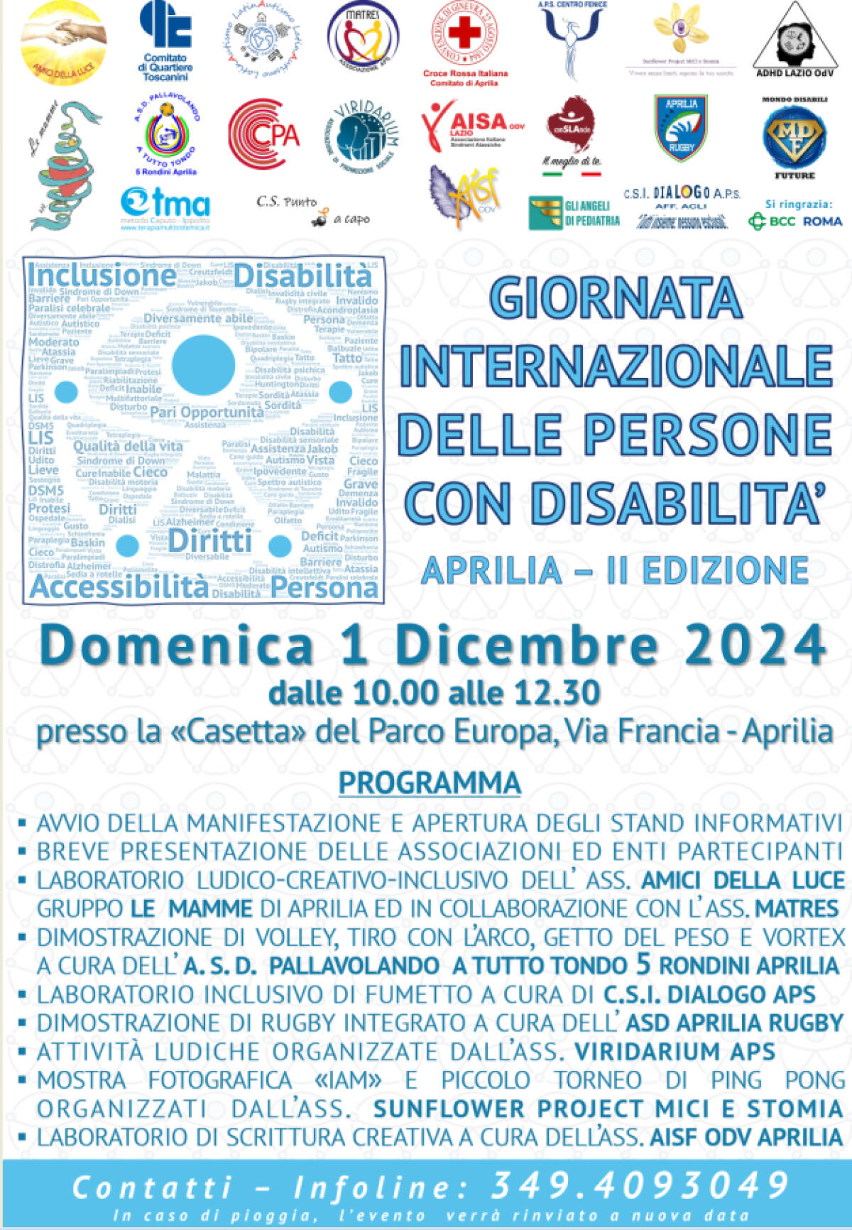 Aprilia - Al Parco Europa la "Giornata internazionale delle persone con disabilità” - 