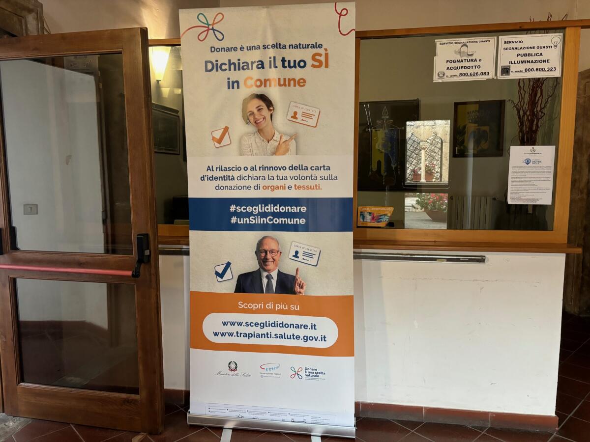 “Dichiara il tuo sì in Comune”: la campagna per la donazione degli organi anche al Comune di Sermoneta. - 
