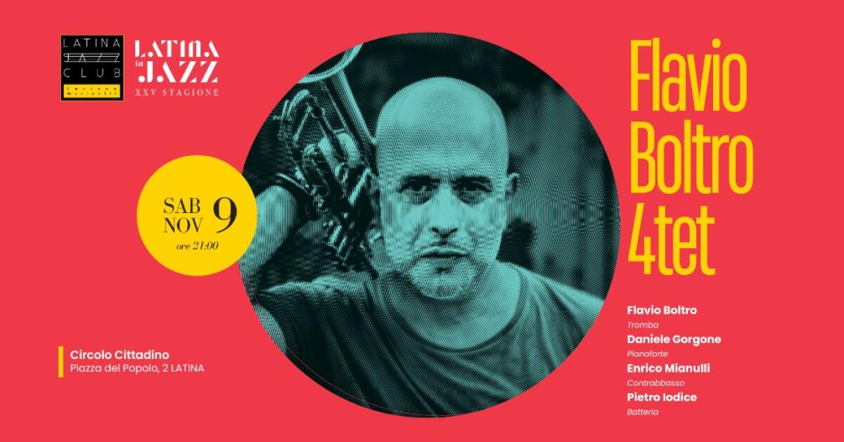 Latina Jazz Club, il “Flavio Boltro 4tet” questo sabato 9 Novembre in concerto al Circolo Cittadino. - 