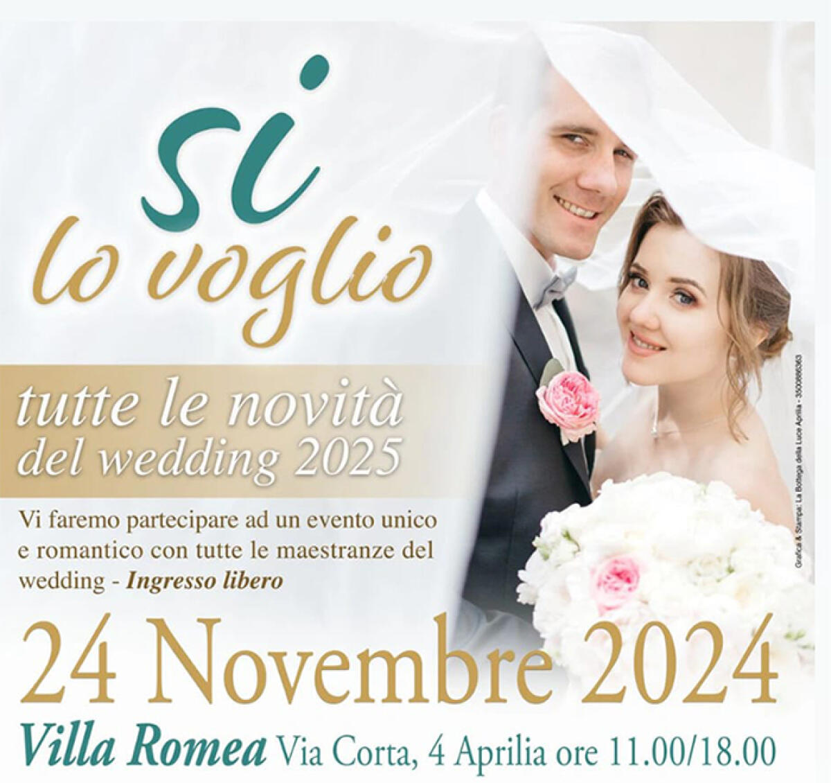 “Sì lo voglio”: a Villa Romea, ad Aprilia, questa domenica un evento dedicato al matrimonio. - 