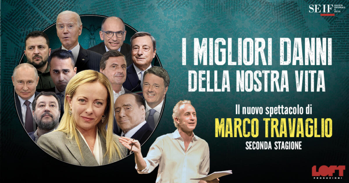 Marco Travaglio al Teatro Europa di Aprilia il 12 Novembre con la seconda stagione de “I Migliori Danni della nostra Vita”. - 