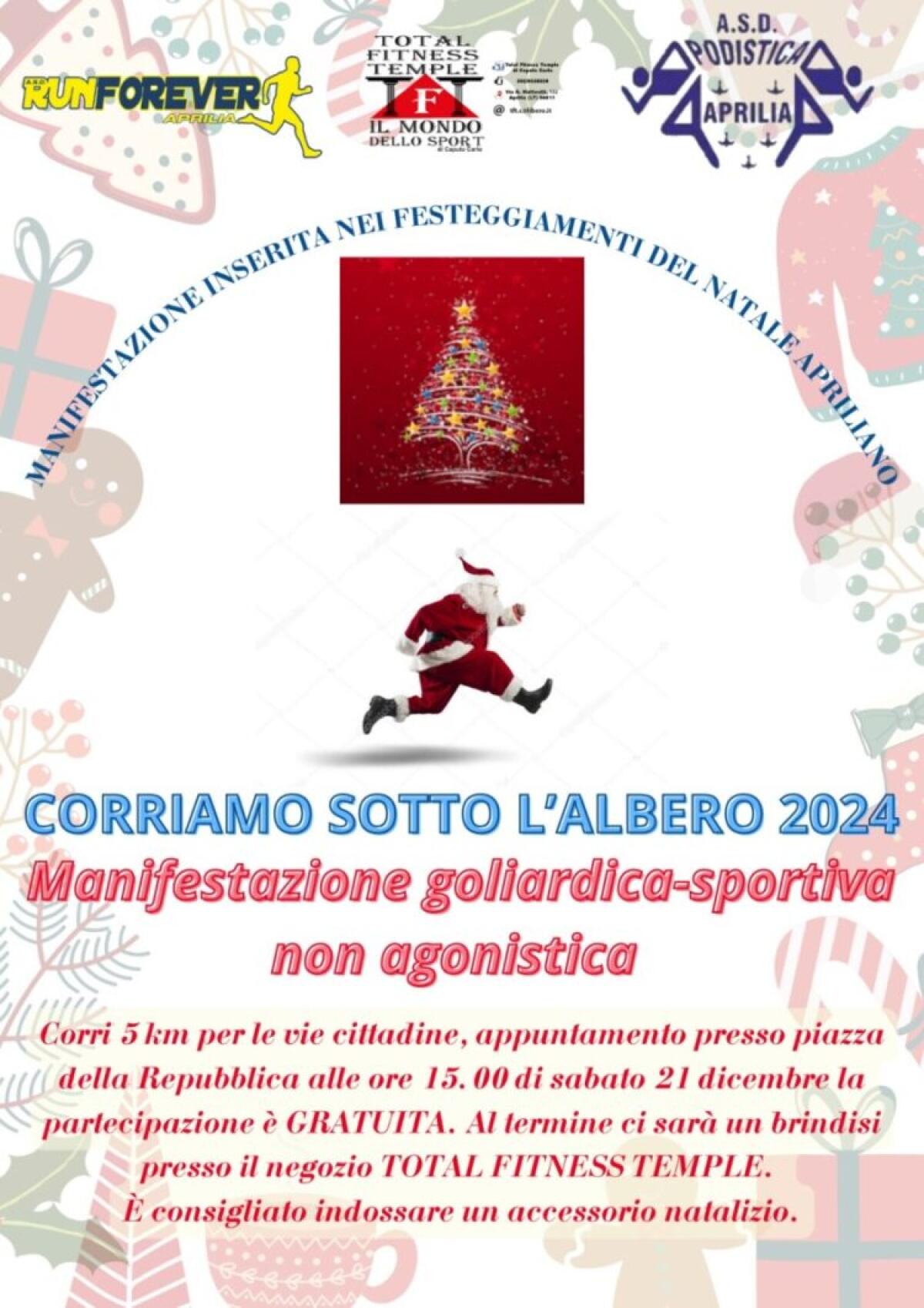 Aprilia - "Corri sotto l'albero 2024", la corsa goliardica-sportiva di Runforever e Podistica - 