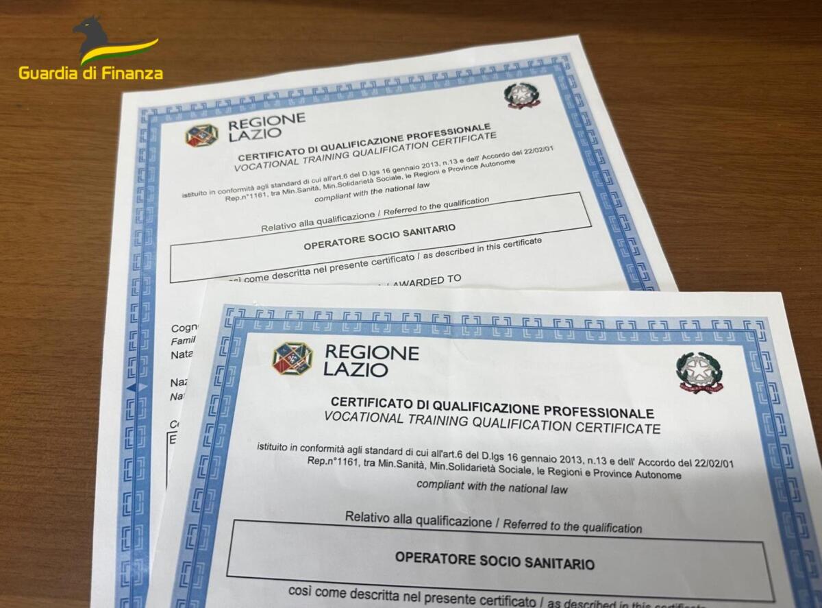 Falsi diplomi per operatori socio-sanitari tra Velletri e Latina: tutti in libertà - 