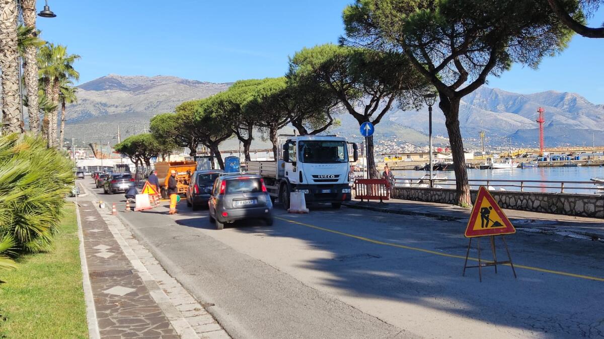 Al via i lavori di riqualificazione di un tratto del lungomare Caboto, a Gaeta. - 
