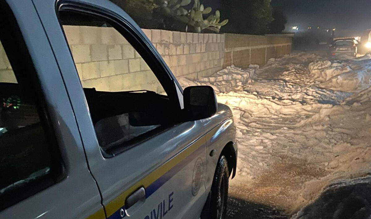 Violenta grandinata ad Anzio, Protezione civile al lavoro FOTO - 