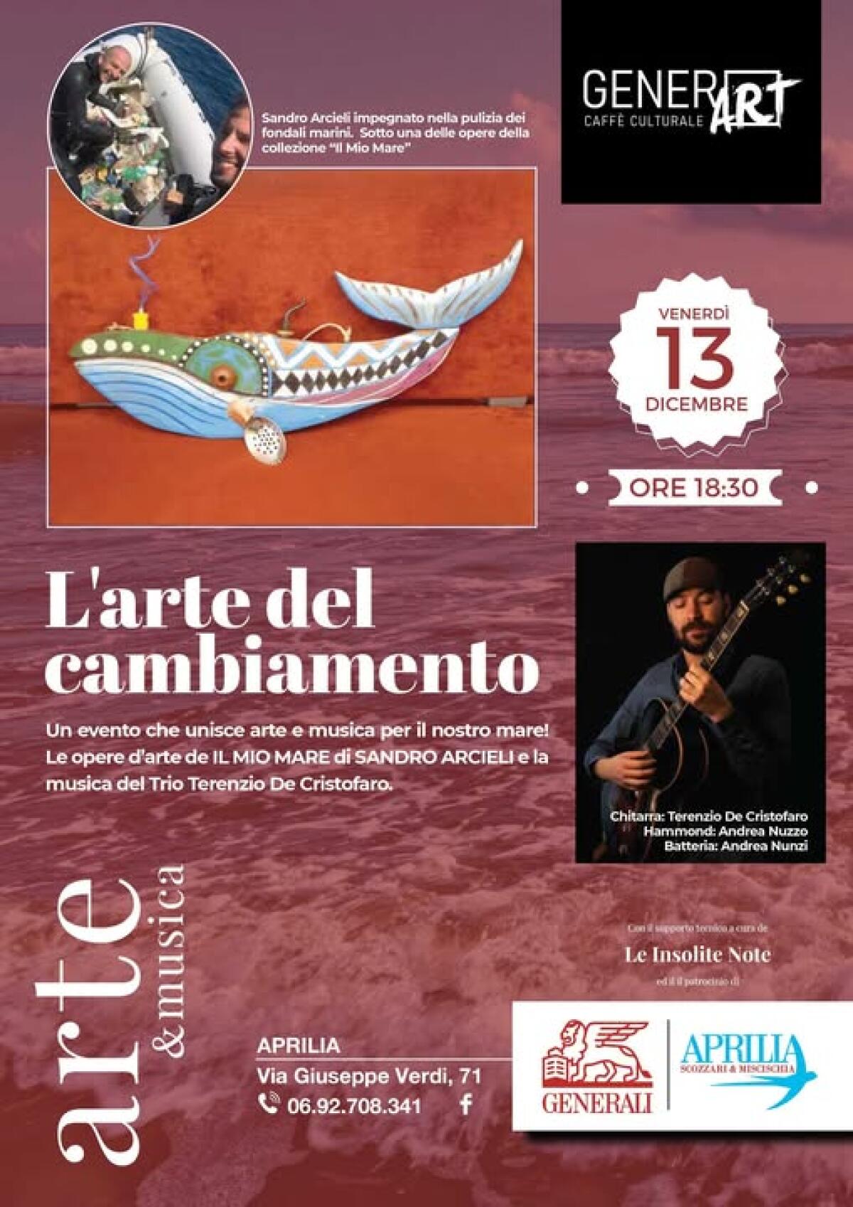 Aprilia - GenerArt: "L'arte del cambiamento" per celebrare il mare - 