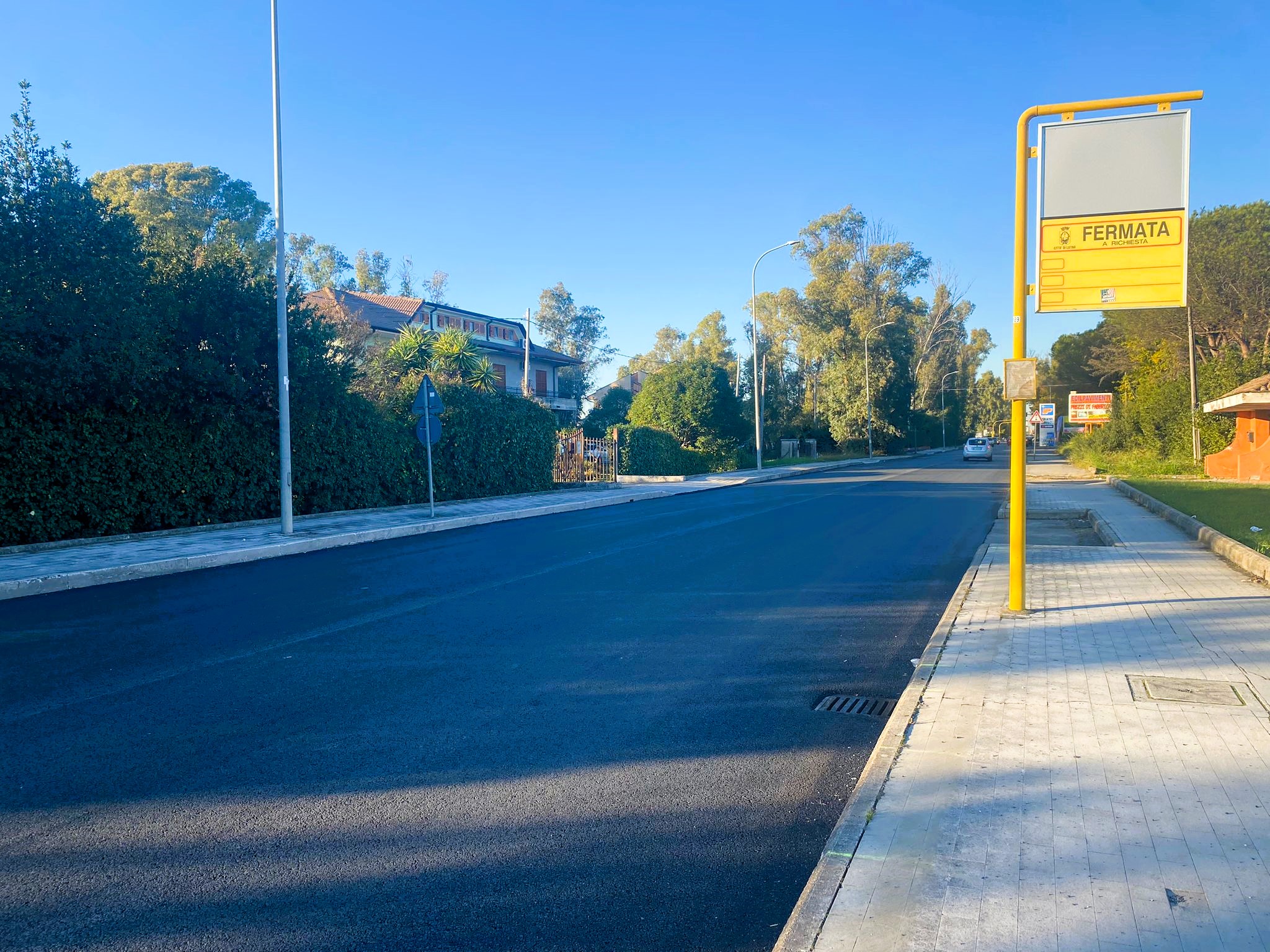 i lavori in via Isonzo, a Latina