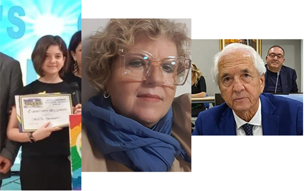 Da sinistra Carlotta, Ornella e l'ex consigliere Raffa