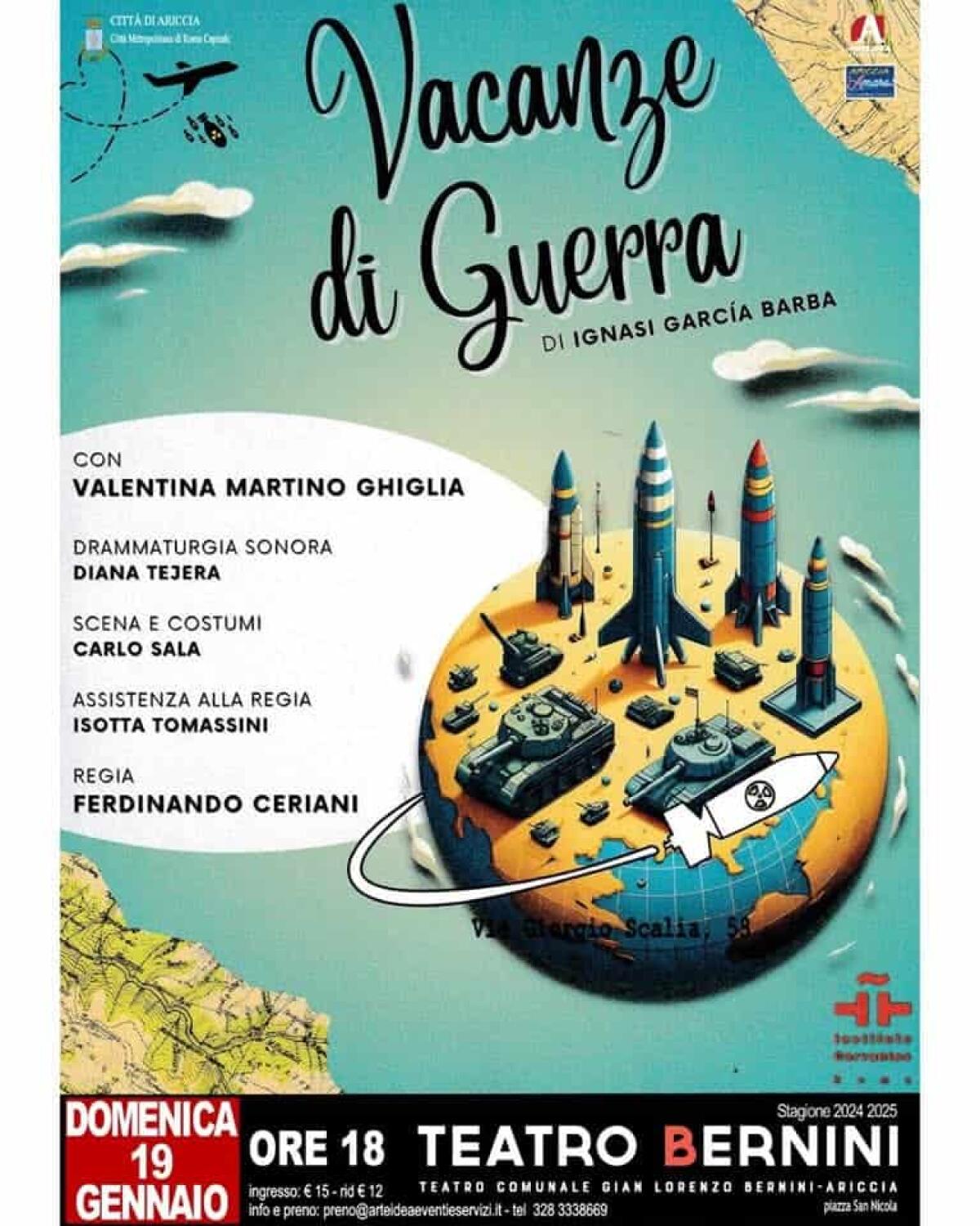 “Vacanze di guerra” e “Vita da principi”: due nuovi appuntamenti al Teatro Bernini di Ariccia. - 