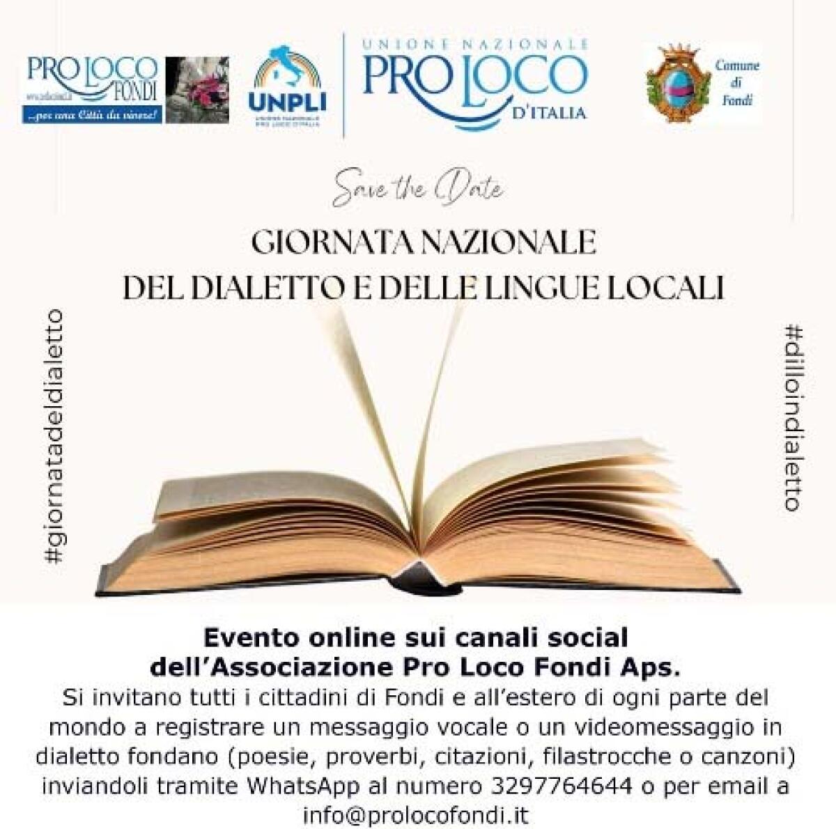 La Pro Loco di Fondi alla Giornata Nazionale del Dialetto e delle Lingue Locali. - 