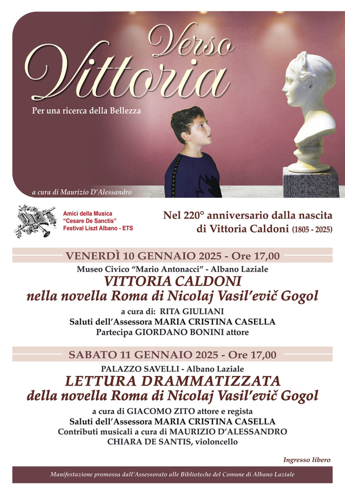 “Verso Vittoria. Per una ricerca della bellezza”: ad Albano l’omaggio a Vittoria Caldoni. - 